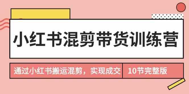 小红书混剪带货训练营，通过小红书搬运混剪实现成交(完结)-送财鼠