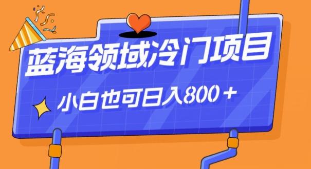 蓝海领域冷门赛道，一单39.9，日入800＋-送财鼠