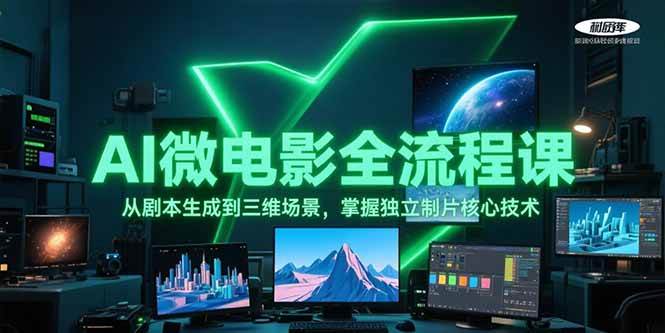 AI微电影全流程课，从剧本生成到三维场景，掌握独立制片核心技术-送财鼠