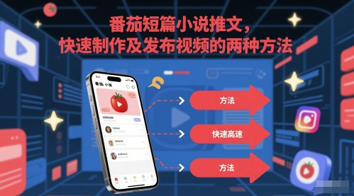 番茄短篇小说推文,快速制作及发布视频的两种方法