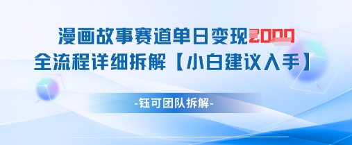 漫画故事赛道单日变现1k+全流程详细拆解-送财鼠