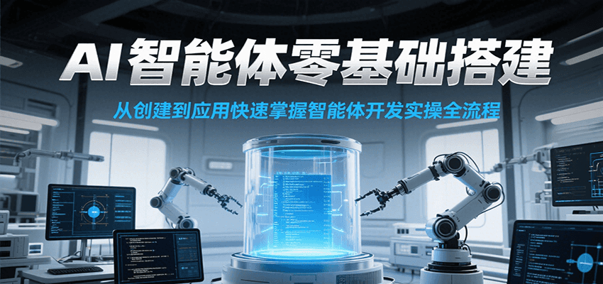 AI智能体零基础搭建实操课，从创建到应用快速掌握智能体开发全流程！-送财鼠
