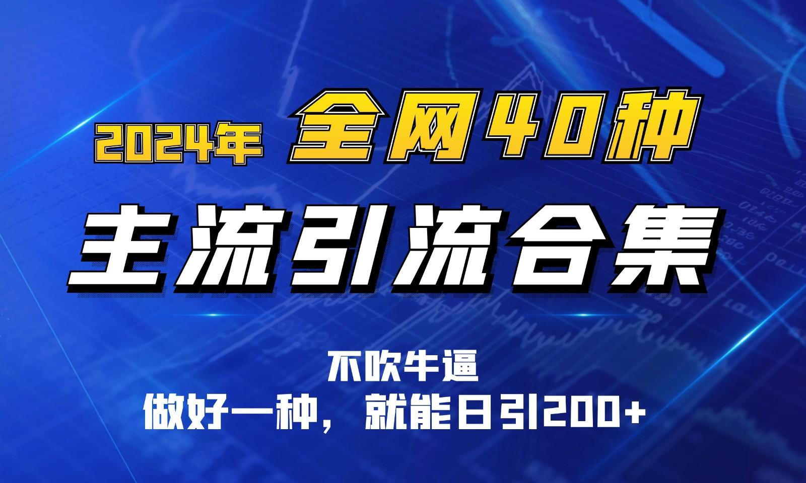 2024年全网40种暴力引流合计，做好一样就能日引100+-送财鼠
