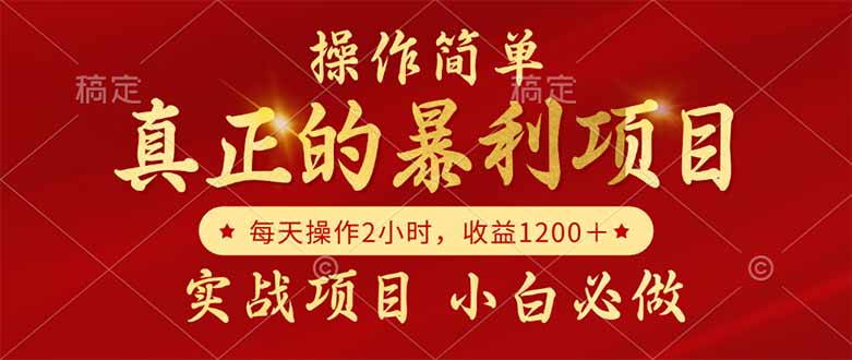 真正的暴利项目，操作简单，每天收益1200＋，自己做老板-送财鼠
