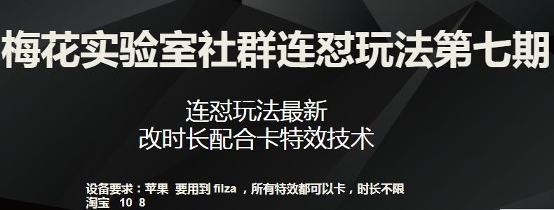梅花实验室社群连怼玩法第七期，连怼玩法最新，改时长配合卡特效技术-送财鼠
