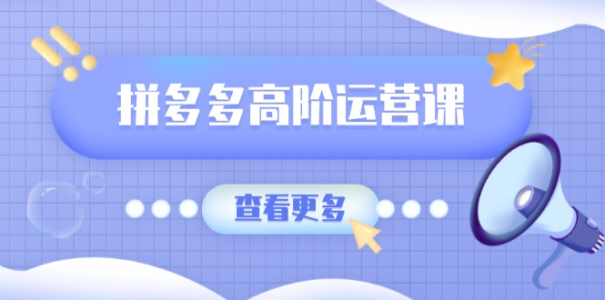 拼多多高阶运营课：极致群爆款玩法，轻付费无尽复制，打造单品爆款之路-送财鼠