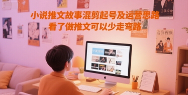 小说推文故事混剪起号及运营思路，看了做推文可以少走弯路-送财鼠