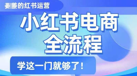 小红书电商全流程，精简易懂，从入门到精通，学这一门就够了-送财鼠