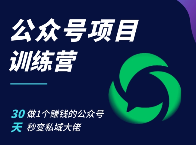 公众号项目训练营，30天做1个赚钱的公众号，秒变私域大佬-送财鼠
