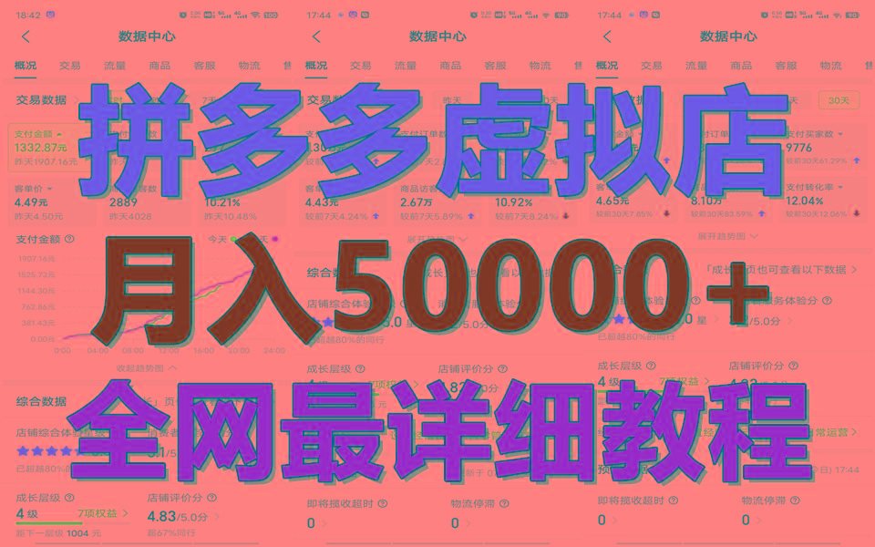 拼多多虚拟电商训练营月入50000+你也行，暴利稳定长久，副业首选-送财鼠