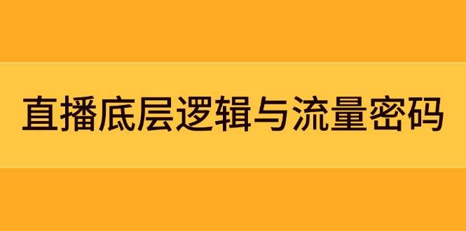 直播底层逻辑与流量密码：定位模型+案例拆解，急速流承接与数据优化全攻略-送财鼠